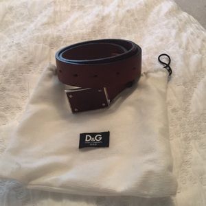 D and G boys belt cognac color